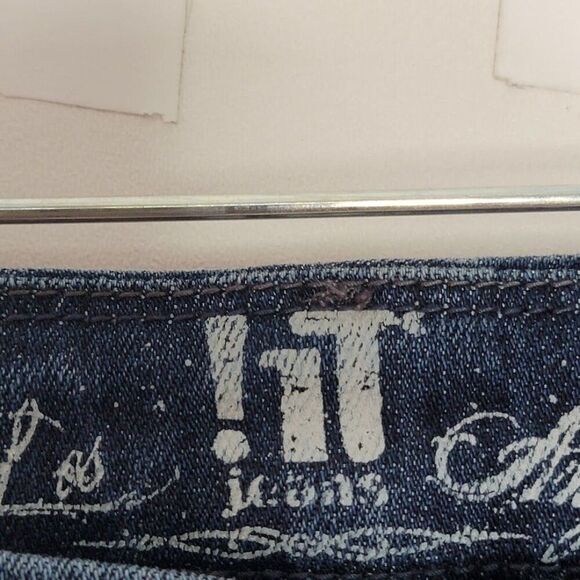 !iT Star Flare Leg Jeans Size 32 Medium Wash Blue Denim 5 Pocket 31x32 - Picture 4 of 11